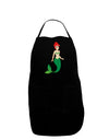 Mermaid Design - Green Dark Adult Apron-Bib Apron-TooLoud-Black-One-Size-Davson Sales