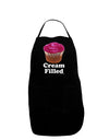 Cream Filled Pink Cupcake Design Dark Adult Apron by TooLoud-Bib Apron-TooLoud-Black-One-Size-Davson Sales