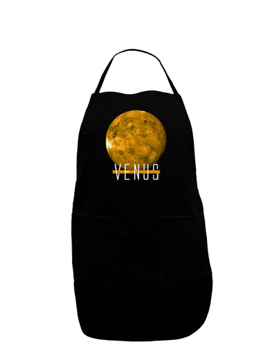 Planet Venus Text Dark Adult Apron-Bib Apron-TooLoud-Black-One-Size-Davson Sales