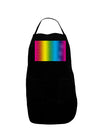 CMY Graphic Rainbow Dark Adult Apron-Bib Apron-TooLoud-Black-One-Size-Davson Sales