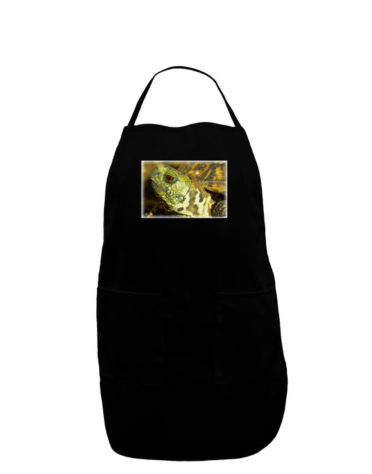 Menacing Turtle Dark Adult Apron-Bib Apron-TooLoud-Black-One-Size-Davson Sales