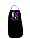 Hope for a Cure - Purple Ribbon Epilepsy - Flowers Dark Adult Apron-Bib Apron-TooLoud-Black-One-Size-Davson Sales