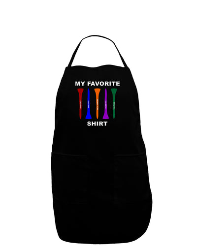 My Favorite Tee Shirt Dark Adult Apron by TooLoud-Bib Apron-TooLoud-Black-One-Size-Davson Sales