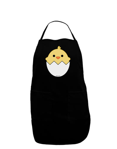 Cute Hatching Chick Design Dark Adult Apron by TooLoud-Bib Apron-TooLoud-Black-One-Size-Davson Sales