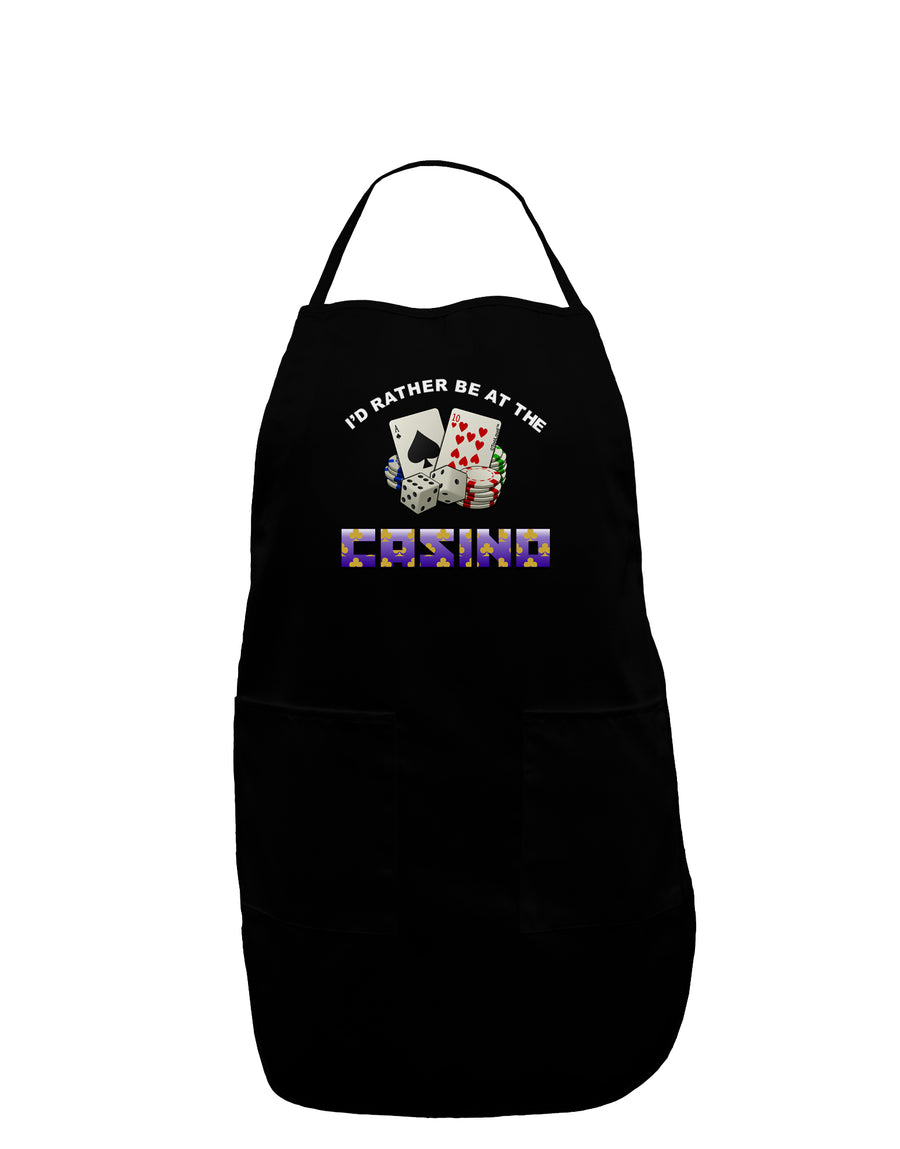 I'd Rather Be At The Casino Funny Plus Size Dark Apron by TooLoud-Bib Apron-TooLoud-Black-Plus-Size-Davson Sales