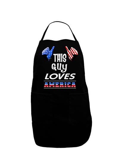 This Guy Loves America Dark Adult Apron-Bib Apron-TooLoud-Black-One-Size-Davson Sales