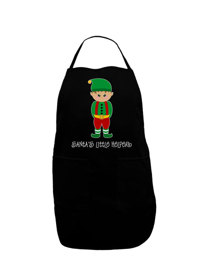 Santa's Little Helper Christmas Elf Boy Dark Adult Apron-Bib Apron-TooLoud-Black-One-Size-Davson Sales