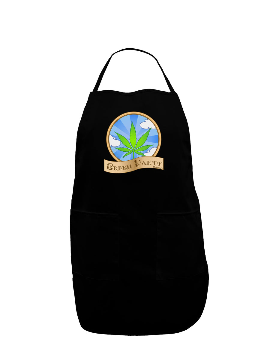 Green Party Symbol Plus Size Apron-Bib Apron-TooLoud-Black-Plus-Size-Davson Sales