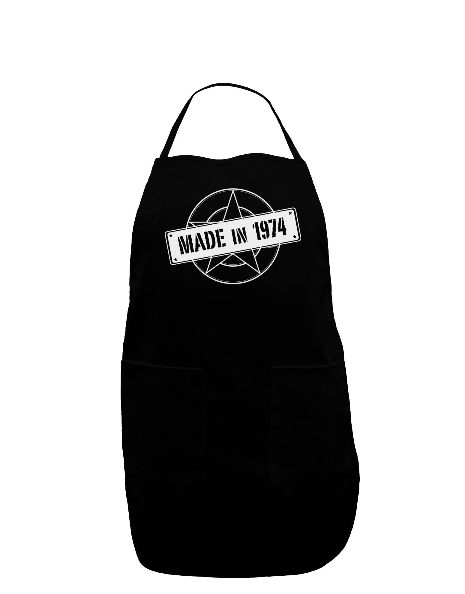 Made In Birth Year 1974 Dark Adult Apron-Bib Apron-TooLoud-Black-One-Size-Davson Sales