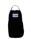 Costa Rica Flag Dark Adult Apron-Bib Apron-TooLoud-Black-One-Size-Davson Sales