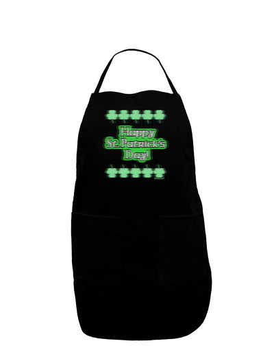 Seeing Double St. Patrick's Day Dark Adult Apron-Bib Apron-TooLoud-Black-One-Size-Davson Sales