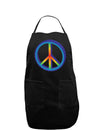 Rainbow Peace Dark Adult Apron-Bib Apron-TooLoud-Black-One-Size-Davson Sales