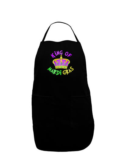 King Of Mardi Gras Dark Adult Apron-Bib Apron-TooLoud-Black-One-Size-Davson Sales