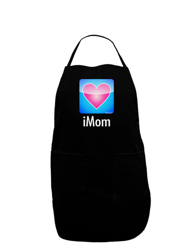 iMom - Mothers Day Dark Adult Apron-Bib Apron-TooLoud-Black-One-Size-Davson Sales