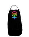 Rainbow Distressed Feminism Symbol Dark Adult Apron-Bib Apron-TooLoud-Black-One-Size-Davson Sales