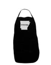 Arkansas - United States Shape Dark Adult Apron by TooLoud-Bib Apron-TooLoud-Black-One-Size-Davson Sales