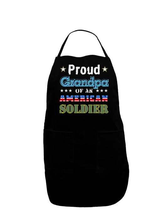 Proud Grandpa of an American Soldier Dark Adult Apron-Bib Apron-TooLoud-Black-One-Size-Davson Sales