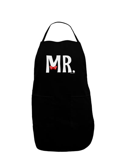Matching Mr and Mrs Design - Mr Bow Tie Dark Adult Apron by TooLoud-Bib Apron-TooLoud-Black-One-Size-Davson Sales