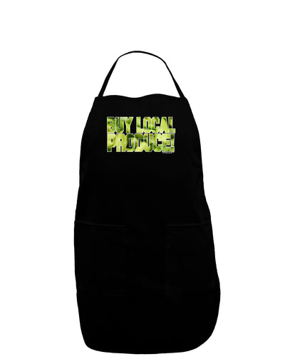 Buy Local - Jalapenos Text Dark Adult Apron-Bib Apron-TooLoud-Black-One-Size-Davson Sales