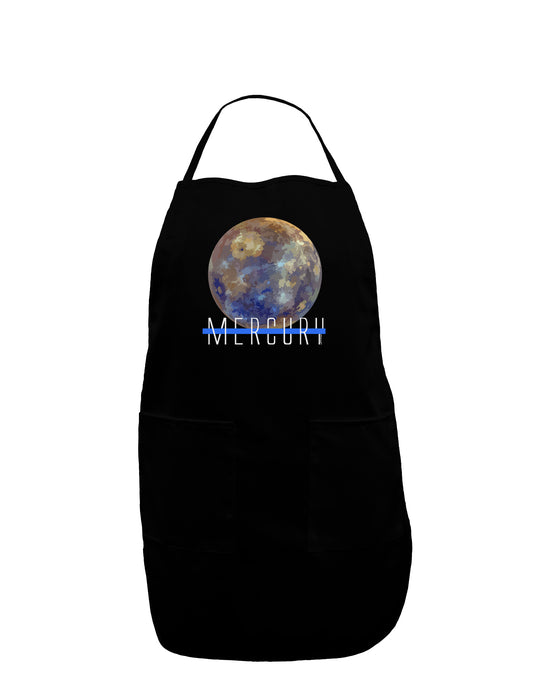 Planet Mercury Text Dark Adult Apron-Bib Apron-TooLoud-Black-One-Size-Davson Sales