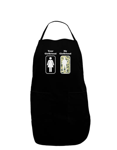 TooLoud Your Girlfriend My Girlfriend Military Dark Adult Apron-Bib Apron-TooLoud-Black-One-Size-Davson Sales