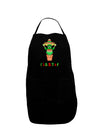 Fiesta Cactus Poncho Text Dark Adult Apron-Bib Apron-TooLoud-Black-One-Size-Davson Sales