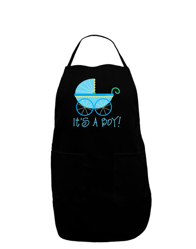 It's a Boy - Baby Boy Carriage Dark Adult Apron-Bib Apron-TooLoud-Black-One-Size-Davson Sales