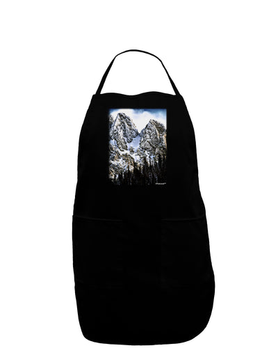 Mountain Landscape 2 Dark Adult Apron-Bib Apron-TooLoud-Black-One-Size-Davson Sales