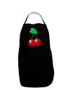 Cherries Dark Adult Apron-Bib Apron-TooLoud-Black-One-Size-Davson Sales