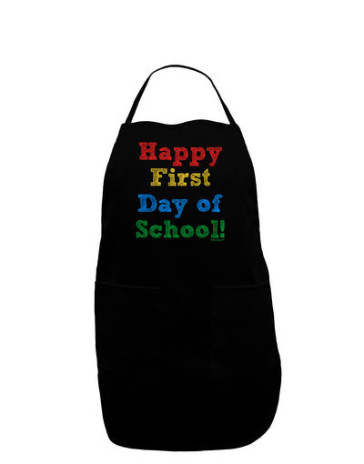 Happy First Day of School Dark Adult Apron-Bib Apron-TooLoud-Black-One-Size-Davson Sales