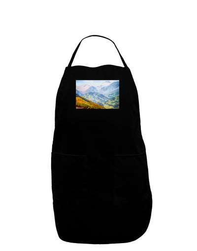 Colorado Fog Mountains Dark Adult Apron-Bib Apron-TooLoud-Black-One-Size-Davson Sales