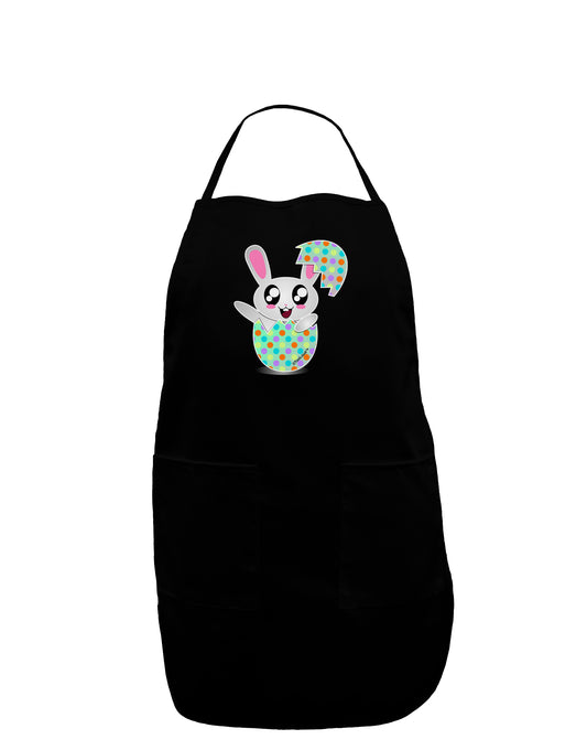 Bunny Hatching From Egg Dark Adult Apron-Bib Apron-TooLoud-Black-One-Size-Davson Sales