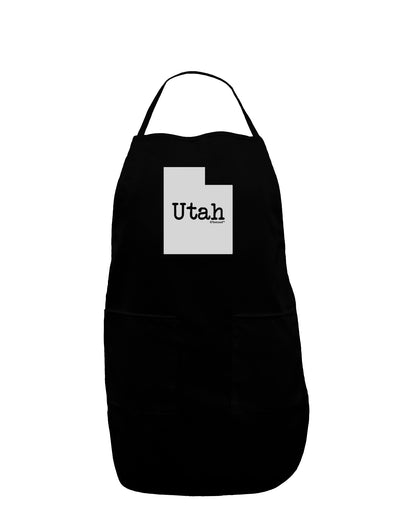 Utah - United States Shape Dark Adult Apron by TooLoud-Bib Apron-TooLoud-Black-One-Size-Davson Sales