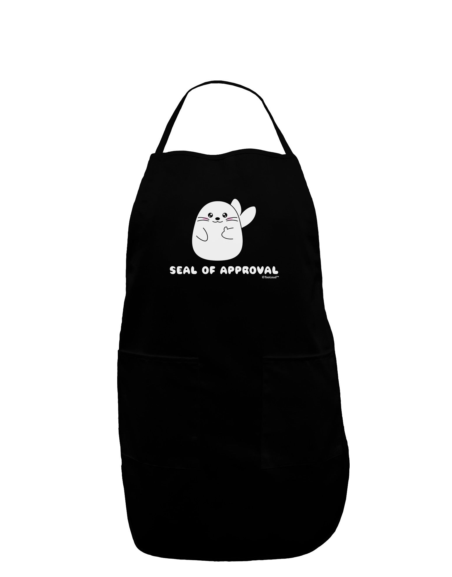Seal of Approval Dark Adult Apron by TooLoud-Bib Apron-TooLoud-Black-One-Size-Davson Sales