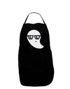 Cute Nerd Ghost Halloween Dark Adult Apron-Bib Apron-TooLoud-Black-One-Size-Davson Sales