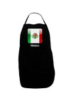 Mexican Flag App Icon - Text Dark Adult Apron by TooLoud-Bib Apron-TooLoud-Black-One-Size-Davson Sales