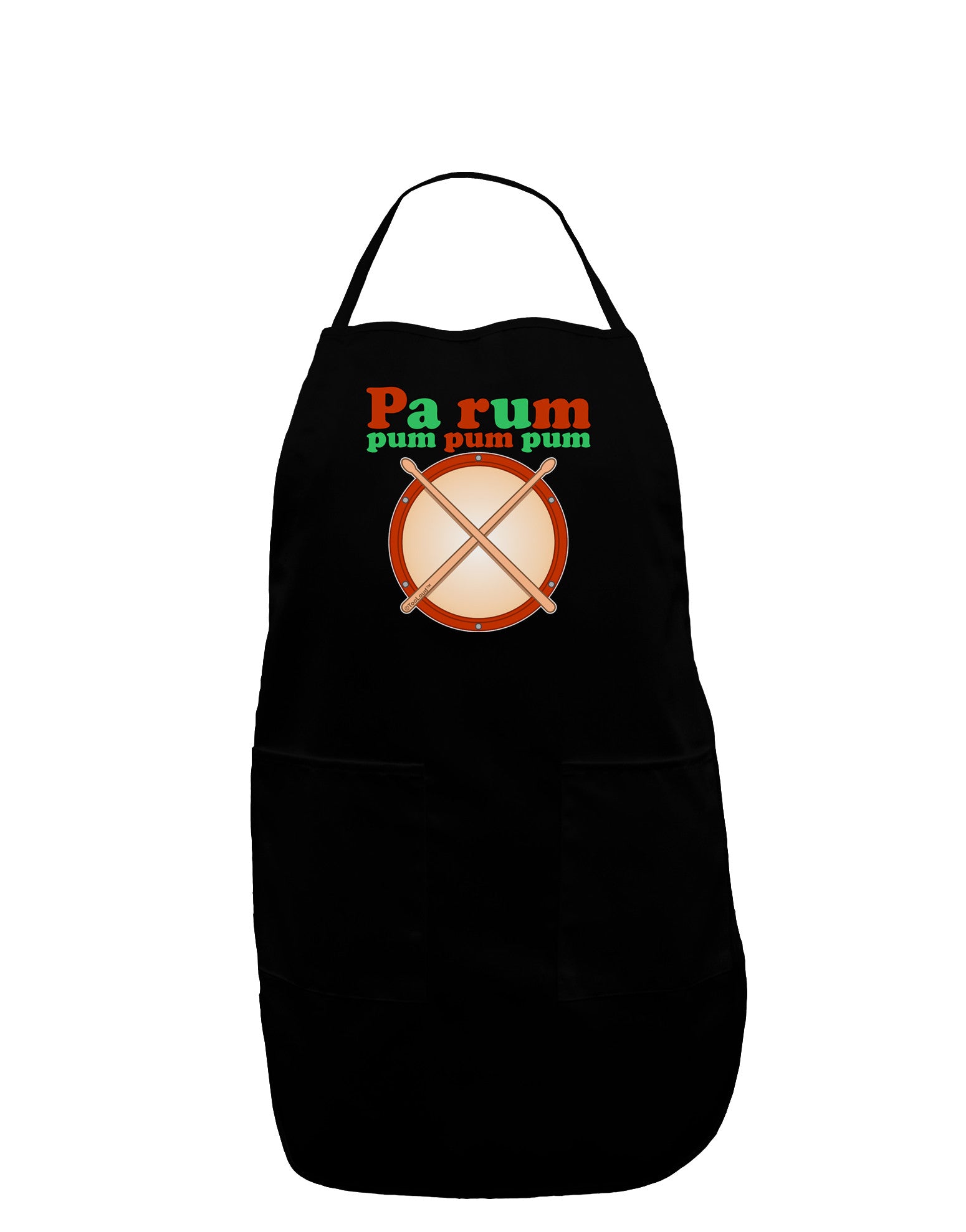 Pa Rum Pum Pum Pum Plus Size Apron-Bib Apron-TooLoud-Black-Plus-Size-Davson Sales