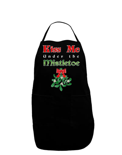 Kiss Me Under the Mistletoe Christmas Dark Adult Apron-Bib Apron-TooLoud-Black-One-Size-Davson Sales