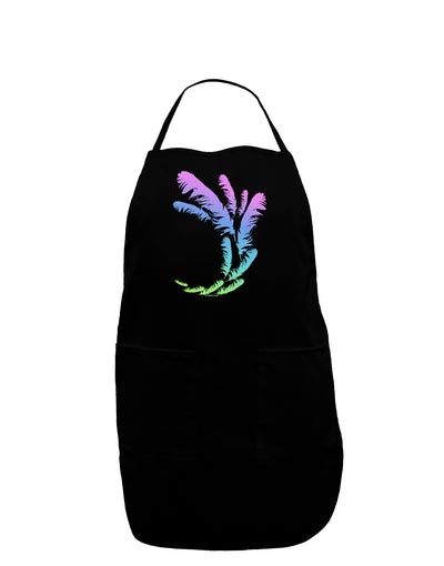 Tropical Feathers Dark Adult Apron-Bib Apron-TooLoud-Black-One-Size-Davson Sales