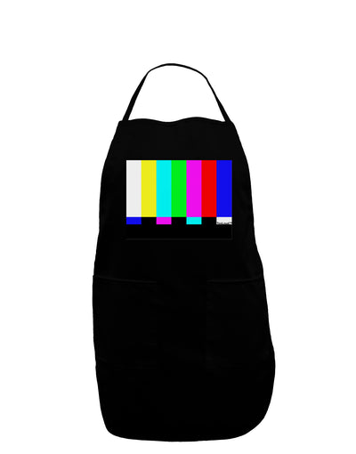 Color Bars Test Signal Dark Adult Apron-Bib Apron-TooLoud-Black-One-Size-Davson Sales