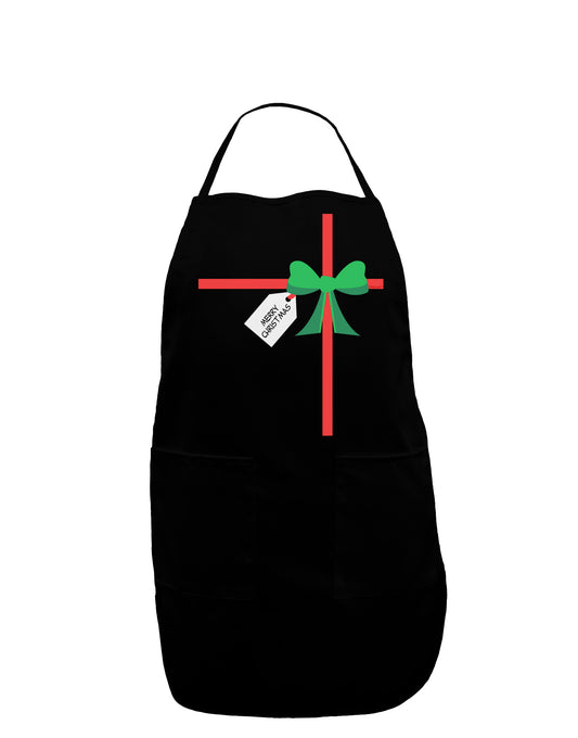 Merry Christmas Present Gift Dark Adult Apron-Bib Apron-TooLoud-Black-One-Size-Davson Sales
