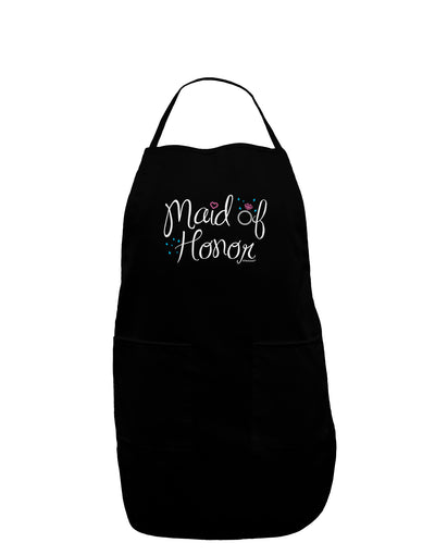 Maid of Honor - Diamond Ring Design - Color Dark Adult Apron-Bib Apron-TooLoud-Black-One-Size-Davson Sales