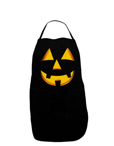Happy Cute Jack O' Lantern Pumpkin Face Dark Adult Apron-Bib Apron-TooLoud-Black-One-Size-Davson Sales