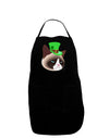 Leprechaun Disgruntled Cat Dark Adult Apron-Bib Apron-TooLoud-Black-One-Size-Davson Sales