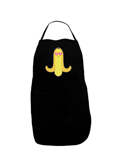 Infatuated Banana - Heart Eyes Dark Adult Apron by TooLoud-Bib Apron-TooLoud-Black-One-Size-Davson Sales