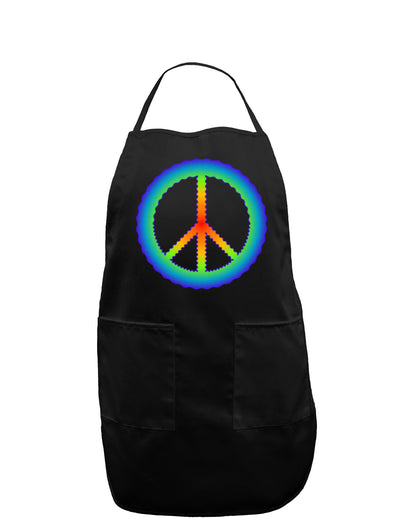 Halftone Peace Dark Adult Apron-Bib Apron-TooLoud-Black-One-Size-Davson Sales