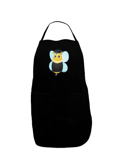 Graduation Bee Dark Adult Apron-Bib Apron-TooLoud-Black-One-Size-Davson Sales