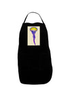 Jellyfish Outlined in Purple Watercolor Dark Adult Apron-Bib Apron-TooLoud-Black-One-Size-Davson Sales