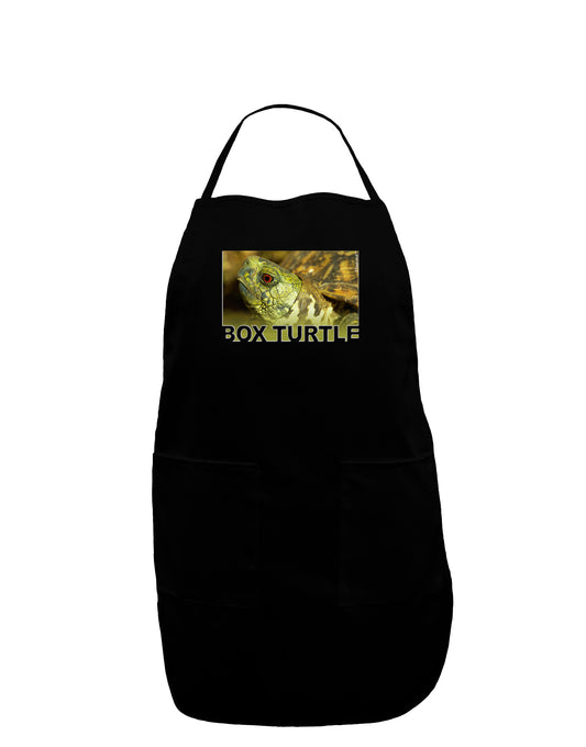 Menacing Turtle with Text Dark Adult Apron-Bib Apron-TooLoud-Black-One-Size-Davson Sales