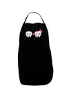 8-Bit Skull Love - Boy and Girl Dark Adult Apron-Bib Apron-TooLoud-Black-One-Size-Davson Sales